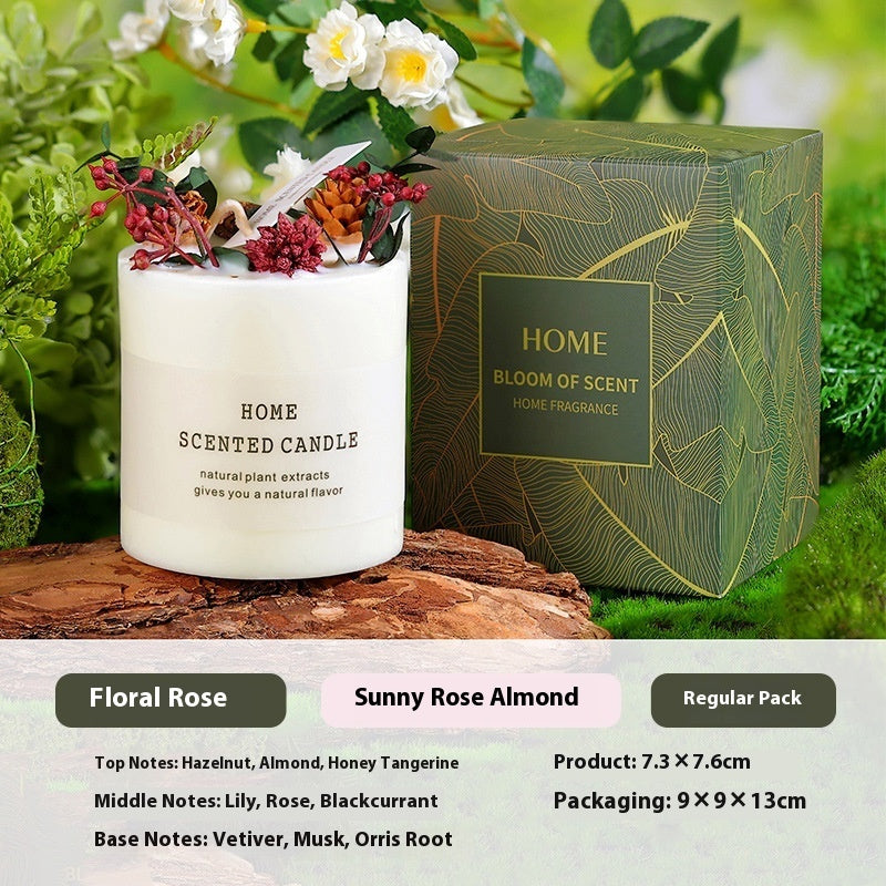 Aromatherapy Candle Hand Gift Real Flower Fragrance Bedroom Decoration