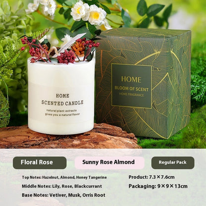 Aromatherapy Candle Hand Gift Real Flower Fragrance Bedroom Decoration