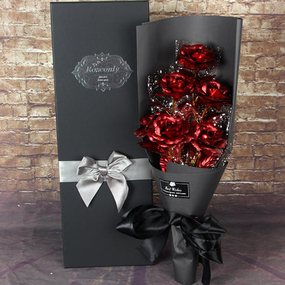 Imitation Gold Foil Rose Bouquet Christmas Valentine's Day Gift