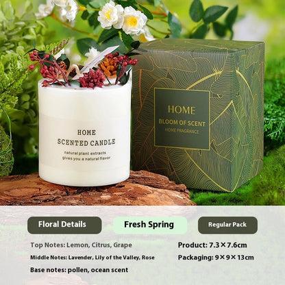 Aromatherapy Candle Hand Gift Real Flower Fragrance Bedroom Decoration