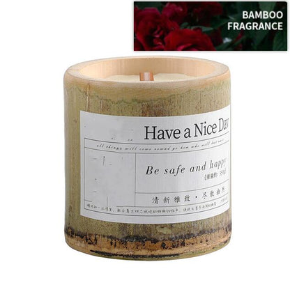 Indoor Long-lasting Bamboo Fragrance Aromatherapy Candle Gift