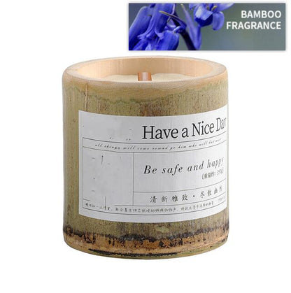 Indoor Long-lasting Bamboo Fragrance Aromatherapy Candle Gift