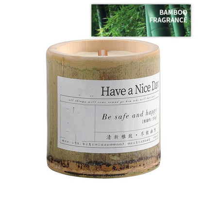 Indoor Long-lasting Bamboo Fragrance Aromatherapy Candle Gift