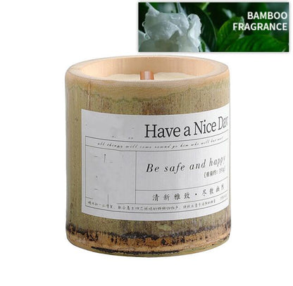 Indoor Long-lasting Bamboo Fragrance Aromatherapy Candle Gift