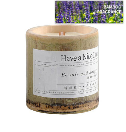 Indoor Long-lasting Bamboo Fragrance Aromatherapy Candle Gift