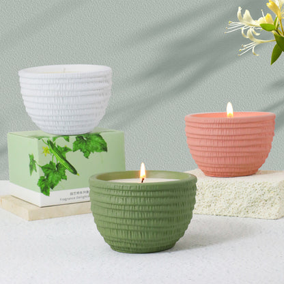 100g Smokeless Scented Aromatic Candles Cement Cup Natural Soy Wax Scented Candles With Essential Oils Wedding Decorative Candle