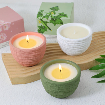 100g Smokeless Scented Aromatic Candles Cement Cup Natural Soy Wax Scented Candles With Essential Oils Wedding Decorative Candle