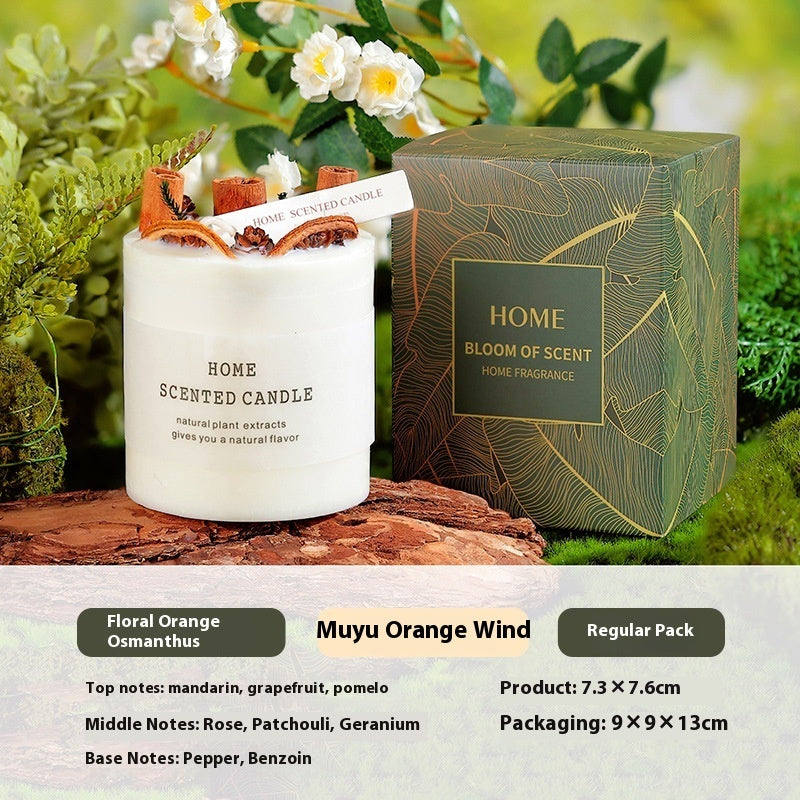 Aromatherapy Candle Hand Gift Real Flower Fragrance Bedroom Decoration