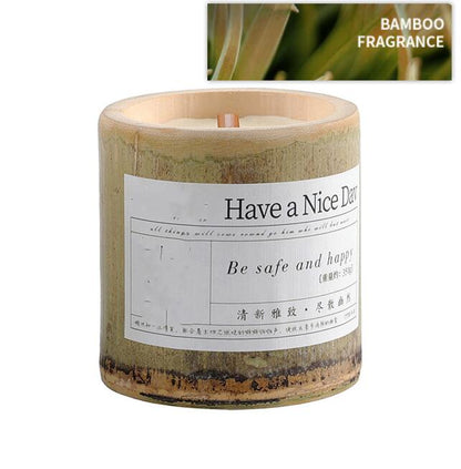 Indoor Long-lasting Bamboo Fragrance Aromatherapy Candle Gift