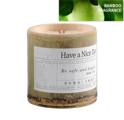Indoor Long-lasting Bamboo Fragrance Aromatherapy Candle Gift
