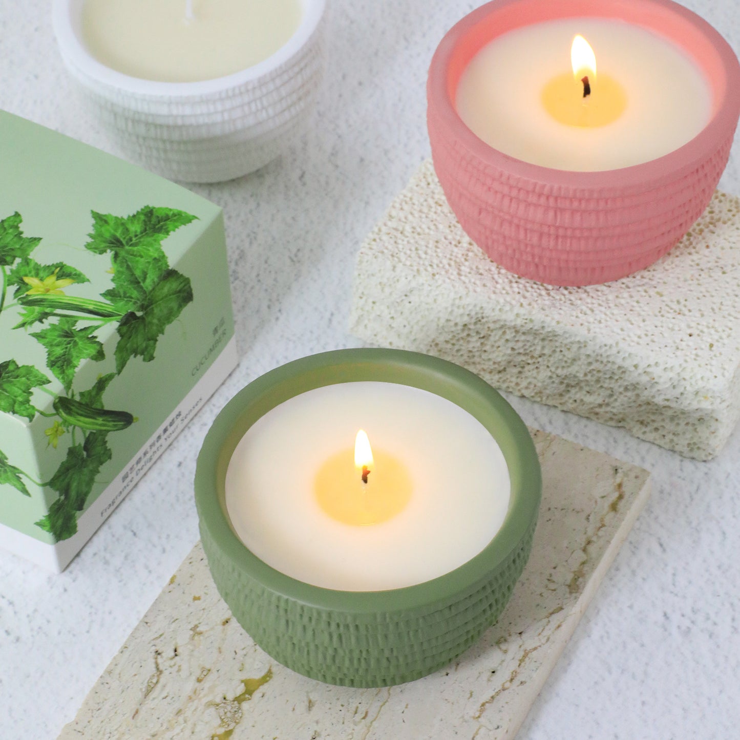 100g Smokeless Scented Aromatic Candles Cement Cup Natural Soy Wax Scented Candles With Essential Oils Wedding Decorative Candle