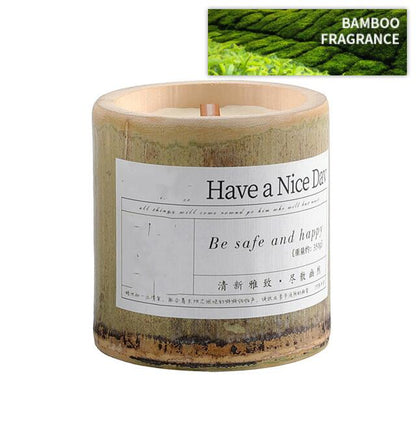 Indoor Long-lasting Bamboo Fragrance Aromatherapy Candle Gift