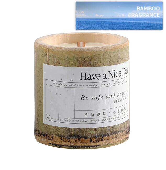 Indoor Long-lasting Bamboo Fragrance Aromatherapy Candle Gift