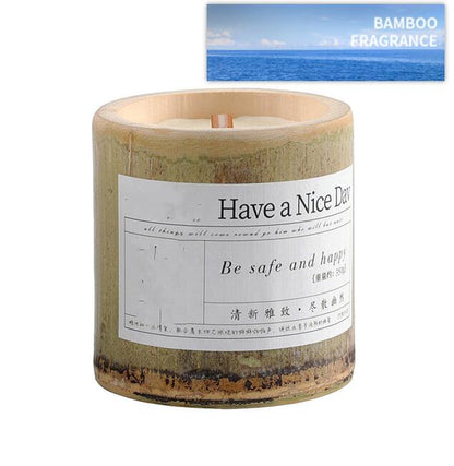 Indoor Long-lasting Bamboo Fragrance Aromatherapy Candle Gift