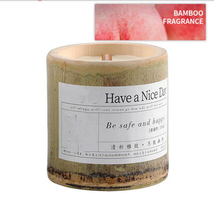 Indoor Long-lasting Bamboo Fragrance Aromatherapy Candle Gift